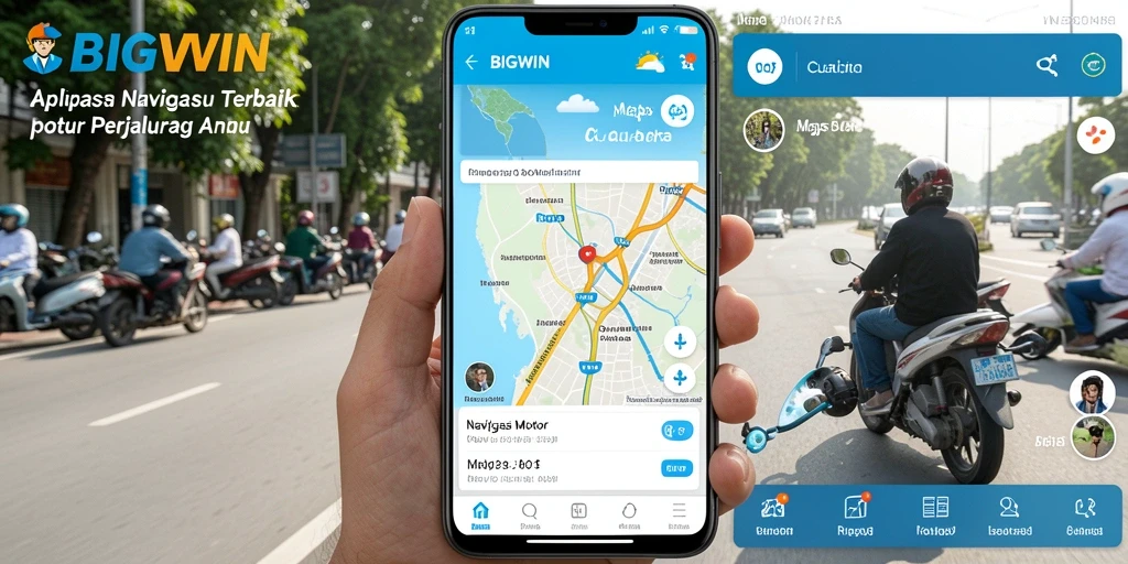 Tampilan antarmuka aplikasi BIGWIN dengan fitur Navigasi Motor yang mudah digunakan.