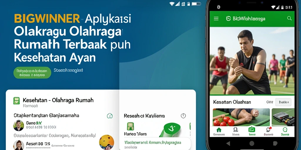 Tampilan antarmuka aplikasi BIGWINNER untuk olahraga rumah.