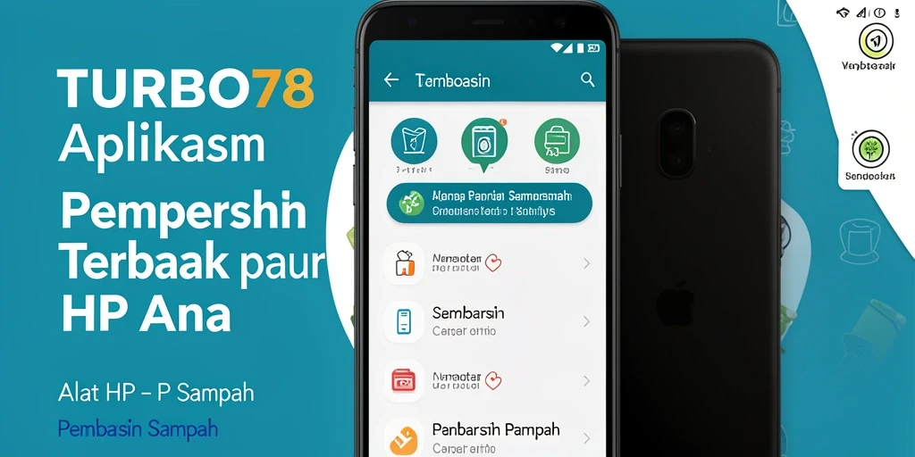 Tampilan antarmuka TURBO78 yang bersih dan sederhana untuk Pembersih Sampah.