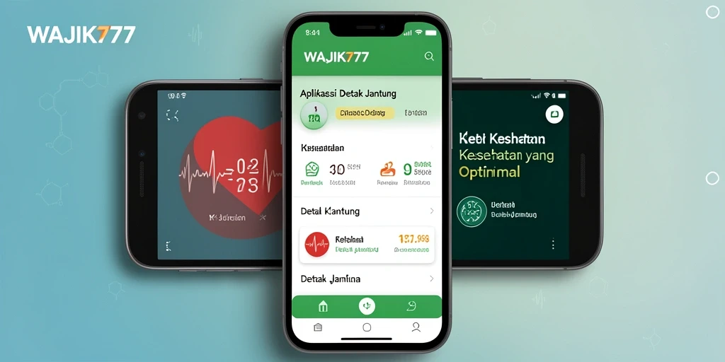 Antarmuka WAJIK777 menampilkan fungsi pemantauan detak jantung dengan jelas.