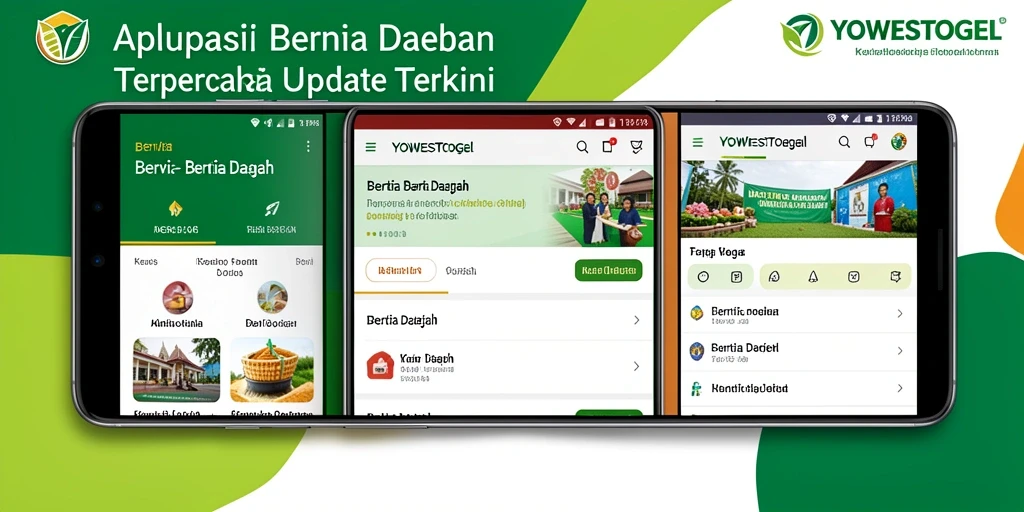 Antarmuka aplikasi YOWESTOGEL dengan berita daerah terbaru.