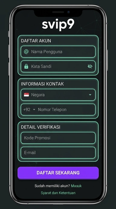 Cara Mudah Daftar Akun svip9 di Android
